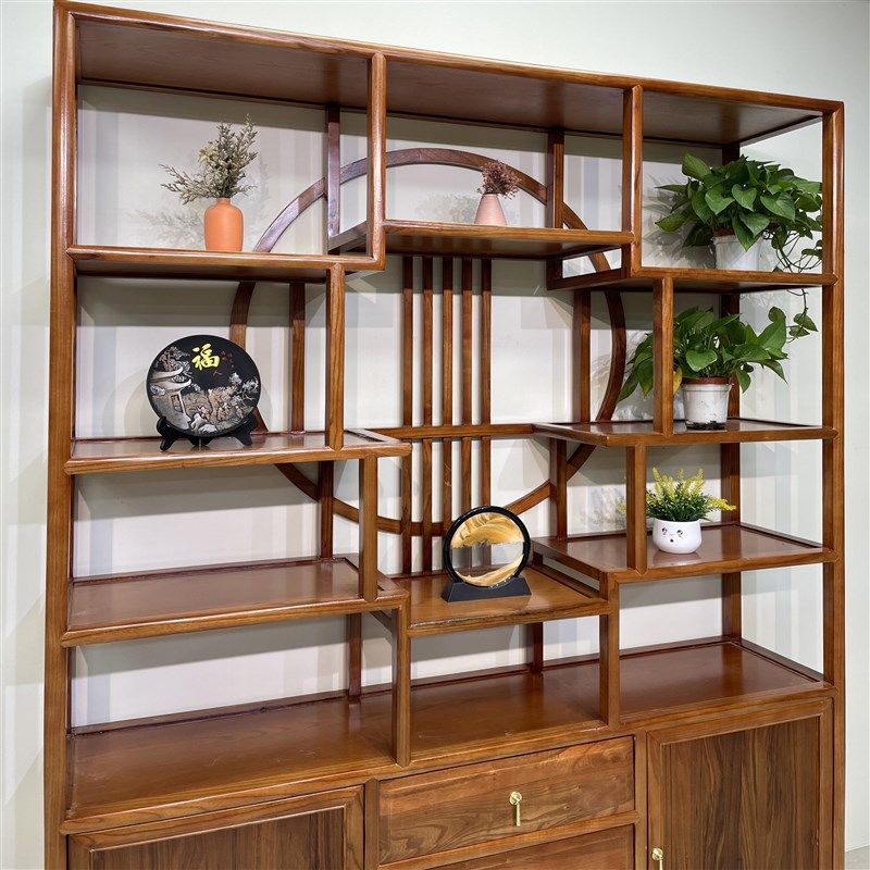 实木博古架置物架玄关隔断办公室茶B叶柜展示柜1.21.3米中式置物,住宅家具,多宝格/博古架,淘宝优惠券,粉丝福利购,淘宝优惠卷