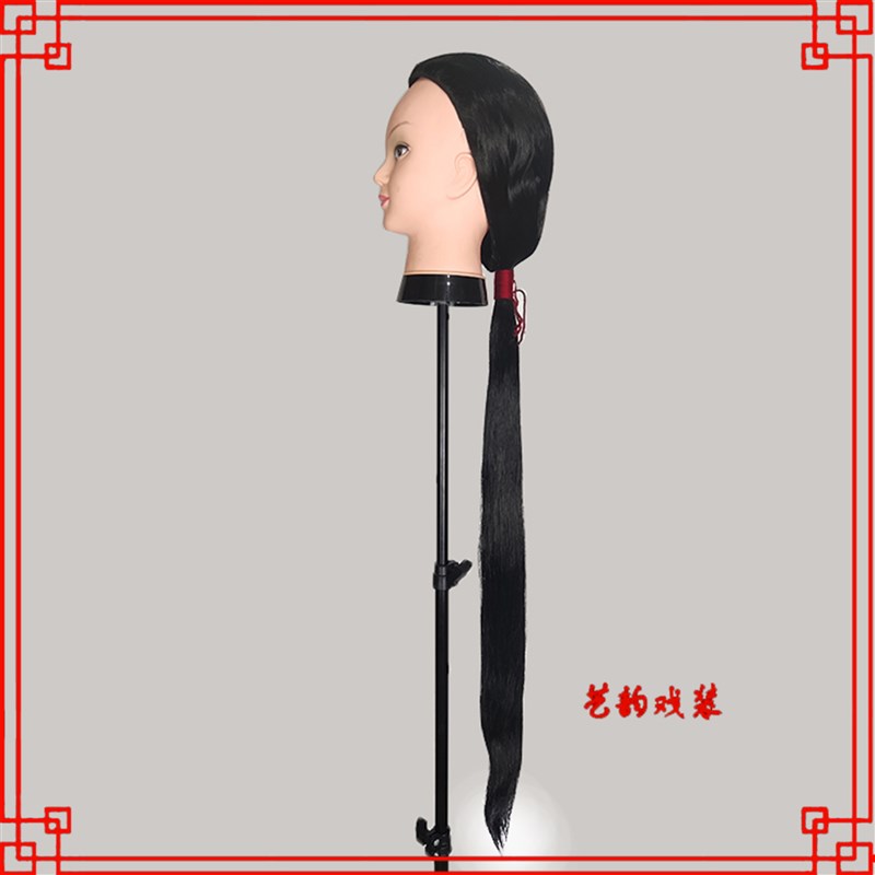 戏曲古装发戏剧京剧小姐发饰花旦假发虞L姬古装发真人发古装大发
