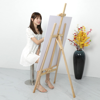 木质画架kt板支架木头水牌广告牌展示牌立式落地式木制海报展示架