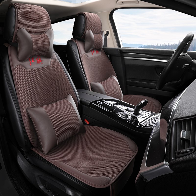 红旗座垫H5 HS5 H6 H7 HS7 H9 EE-HS3 E-QM5四季亚麻汽车坐垫