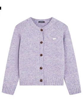 i.t GROUNDZERO2025秋冬休闲浅紫色毛衣外套针织衫时尚开衫女