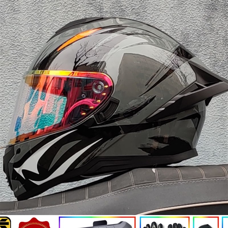 LS2摩托车头盔男女全盔蓝牙四季个性大尾翼机车跑盔3C认证新国标