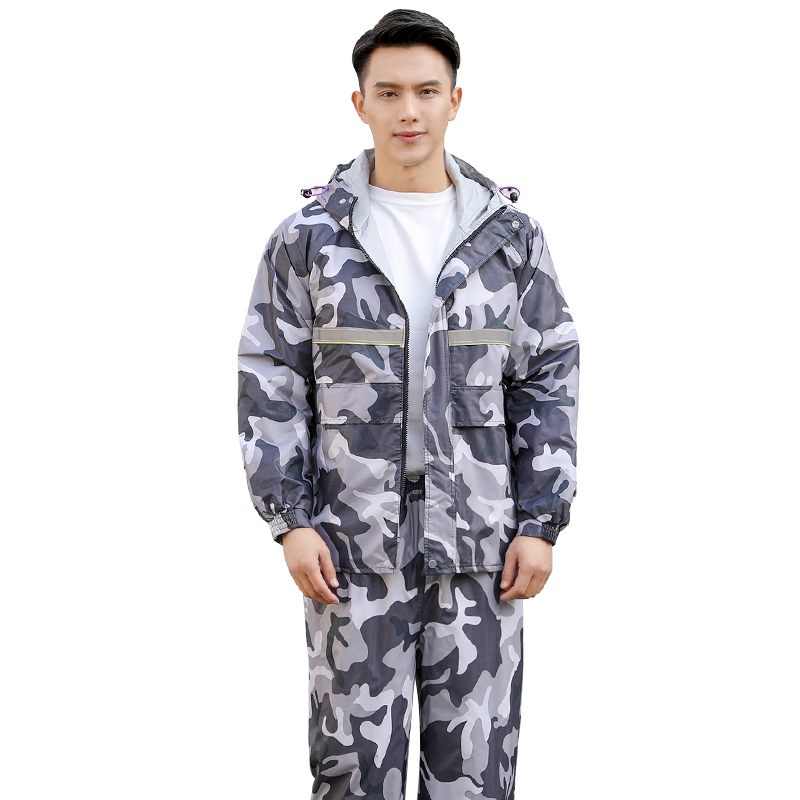 迷彩雨衣雨裤分体套装登山徒步电瓶车摩托车外卖防暴雨男女雨衣