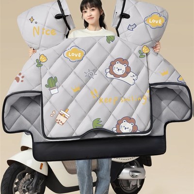 电动车挡风被冬季加绒加厚电瓶摩托车防水防风防雨罩冬款2025新款