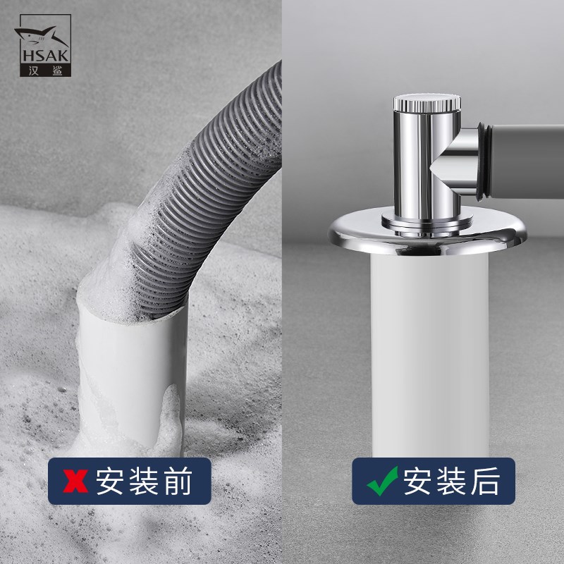 优选机地漏三通阳台卫生间下水接E头下水三通两用防臭排水管地.