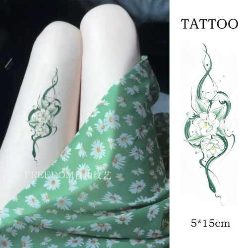 茉莉花蛇纹身贴ins小众纯欲遮盖