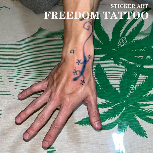 壁虎纹身贴潮酷个性ins防水高级