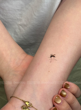 小蚊子纹身贴整蛊搞怪仿真小众