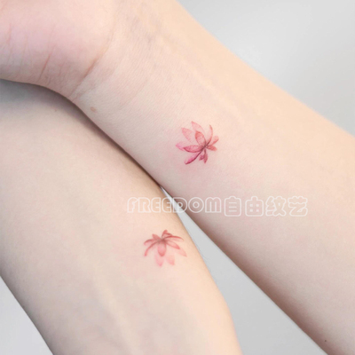 莲花纹身贴辣妹唯美手臂性感浪漫