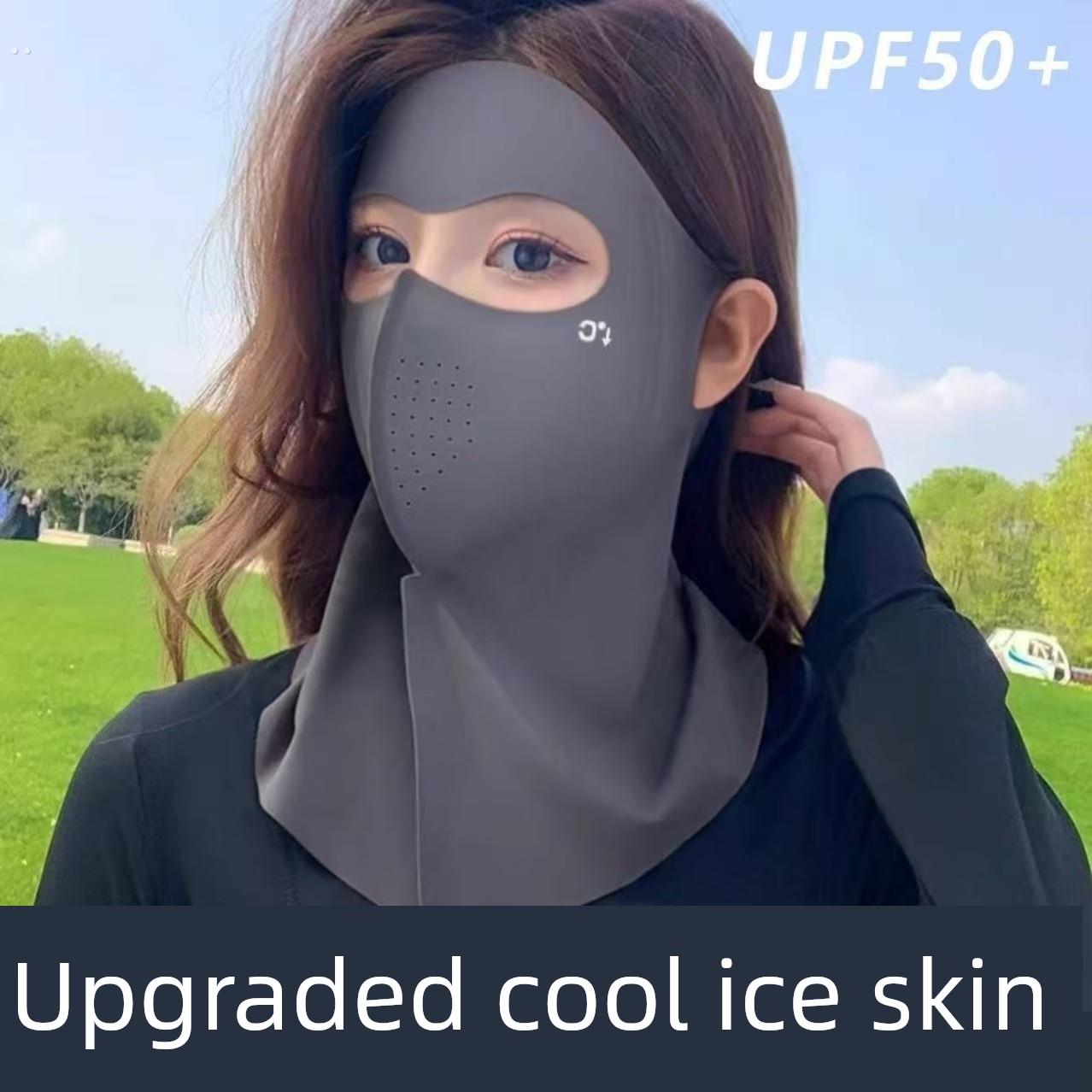 夏季新款UFP防晒面罩护颈脖一体防紫外线开车透气女脸基尼口罩女