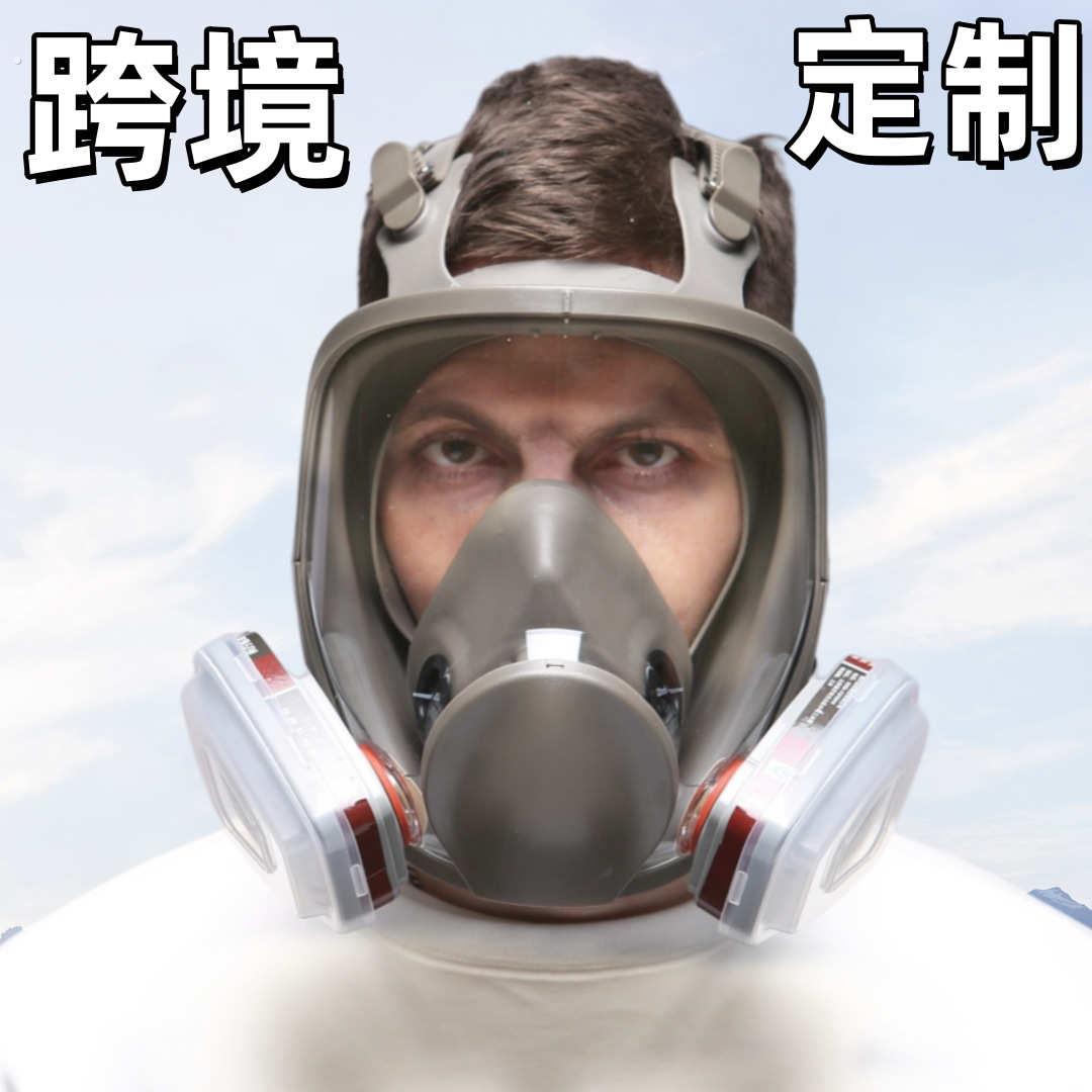 6800防毒面具全面罩喷漆打磨防护全脸大视野专用头罩防尘防护毒气