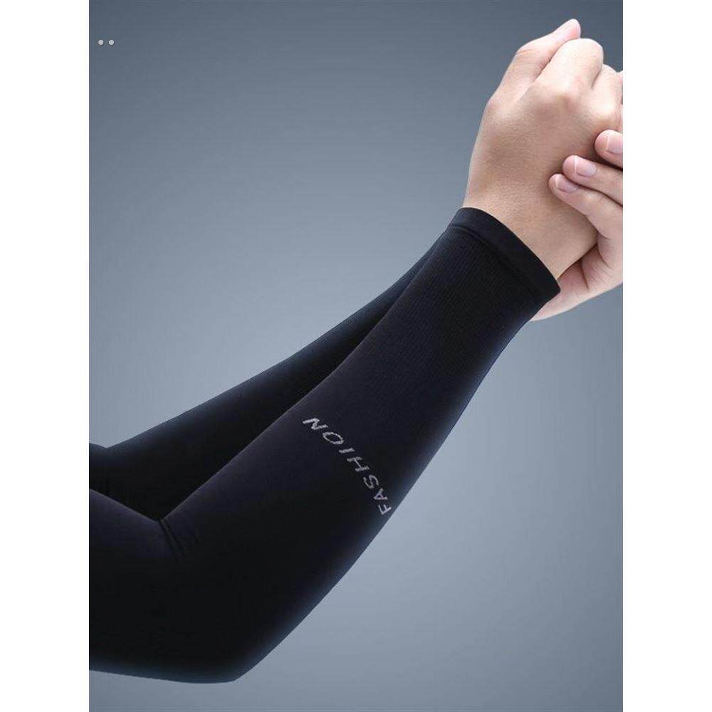 加厚冰袖耐磨冰爽袖套夏天长男款冰丝防晒手套女开车手臂套袖户外