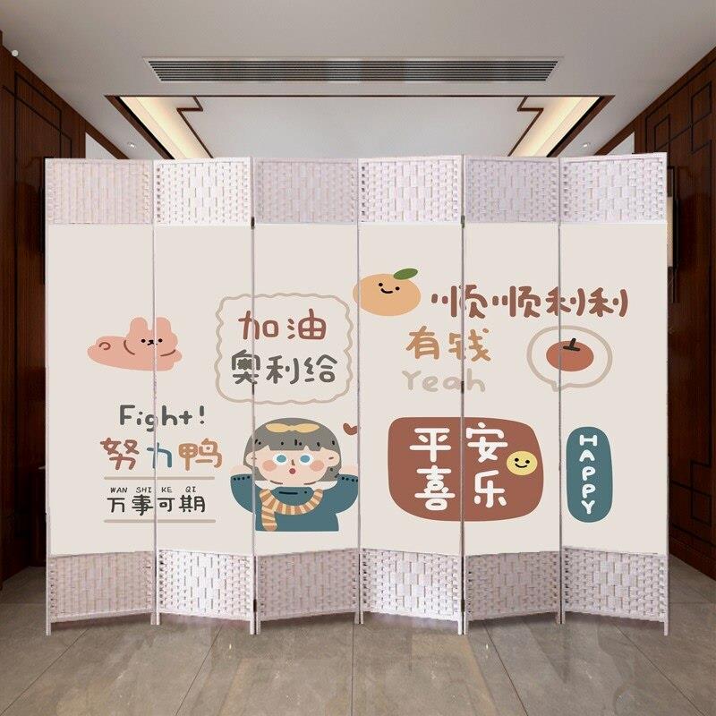 新款简约现代屏风隔断客厅卧室房间办公室可折叠移动玄关装饰墙帘