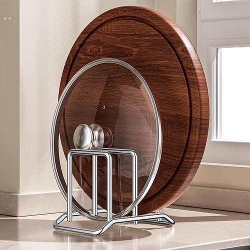 不锈钢菜板架家用锅盖架厨房案板置物架收纳放粘板菜板架台面好物