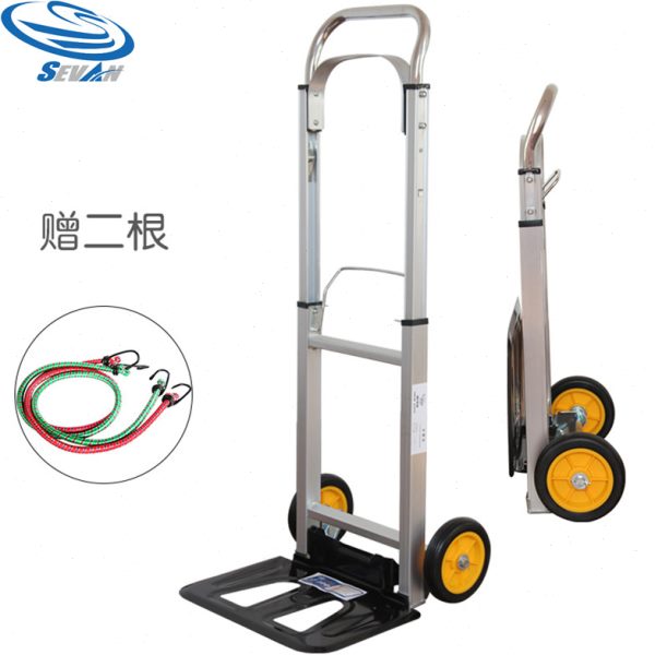 森凡Sevan手拉车折叠购物车伸缩拉杆行李车装卸搬运老虎叉车100KG