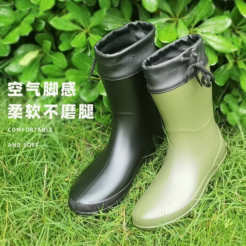 日式高品质轻便软底雨鞋女款成人时尚防滑雨靴S户外徒步溯溪水鞋