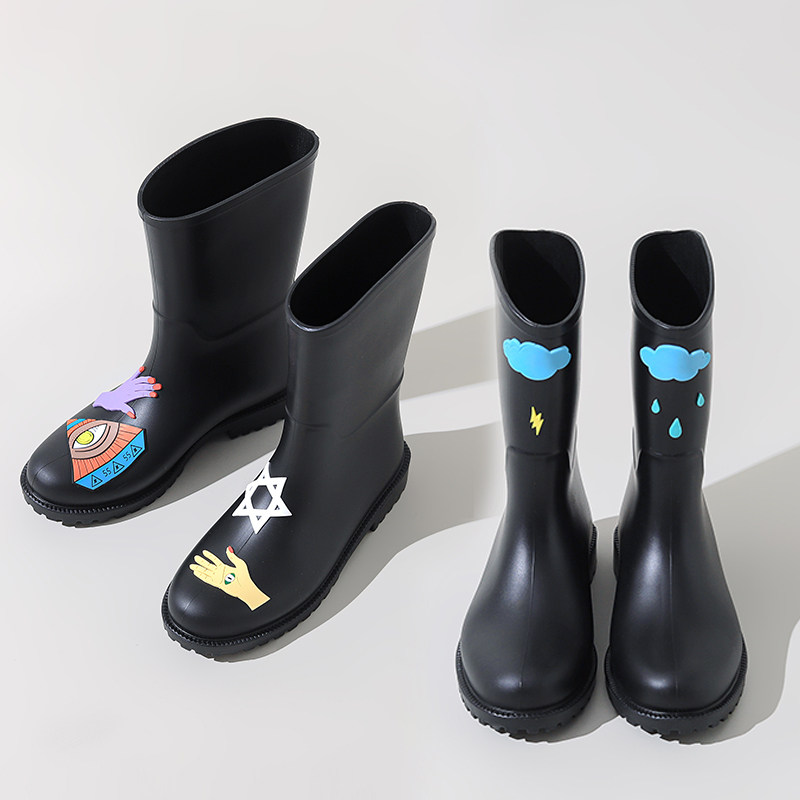 轻便雨鞋c女款成人时尚外穿雨靴中筒夏季防滑水鞋日系防水鞋赶海