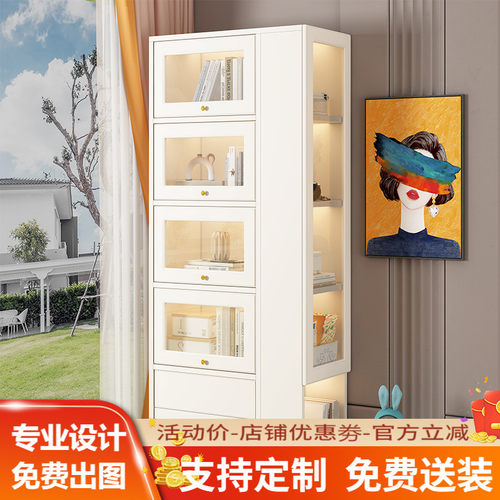 飘窗书柜拐角置物柜书架窗台转角柜子杂物柜阳台S收纳柜卧室储物