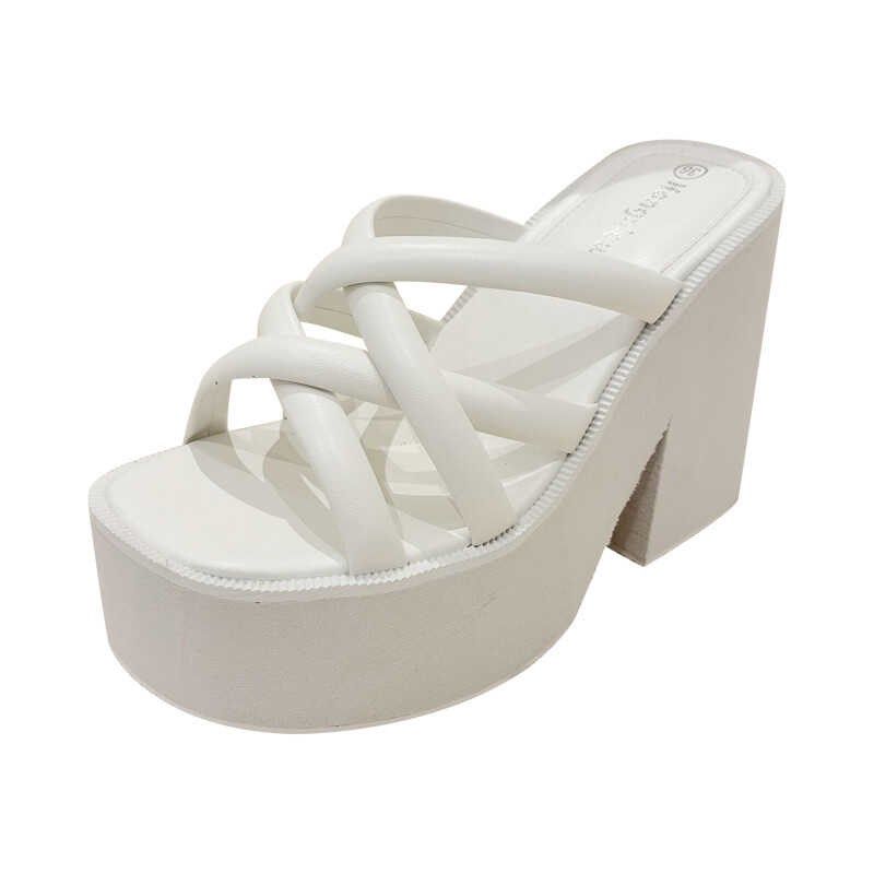 2025年交叉带露趾防水台坡w跟凉拖鞋11CM超高跟小个子增高厚底女,女鞋,一字拖,淘宝优惠券,粉丝福利购,淘宝优惠卷