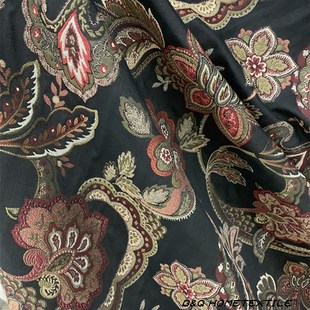 欧式大提花沙发j套面料美式客厅酒店别墅样板间窗帘抱枕等软装布