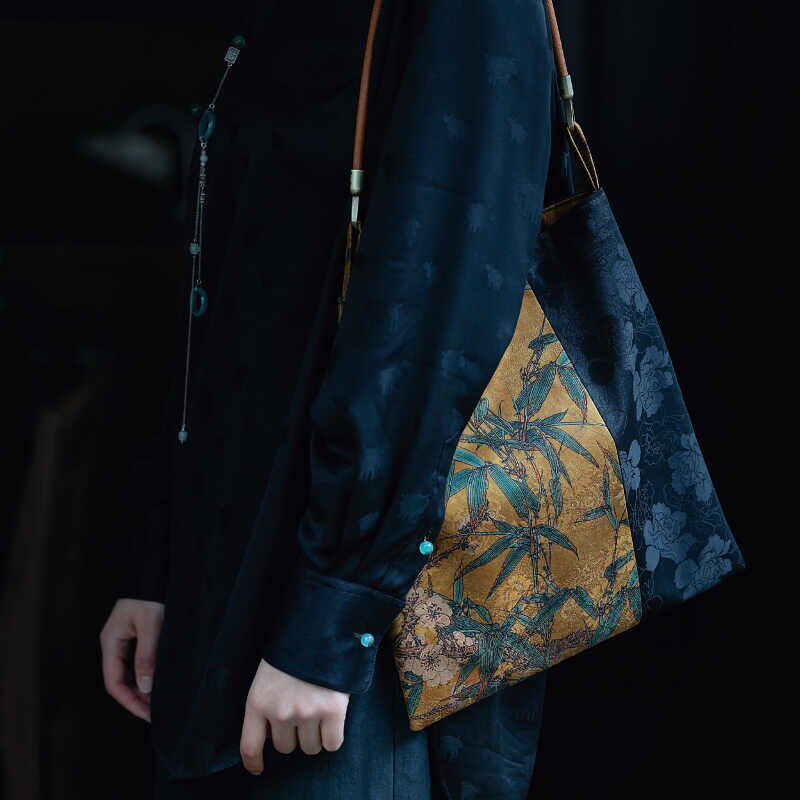 双姊妹香云纱新中式茶服古装百搭B文艺大号单肩腋下手提收纳布包,箱包皮具/热销女包/男包,时尚帆布包,淘宝优惠券,粉丝福利购,淘宝优惠卷