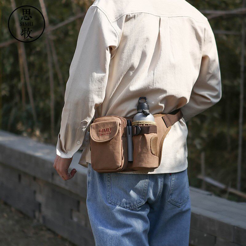 思牧腰包b胸包男帆布新款休闲单肩斜跨跑步运动手机水壶耐磨多功,箱包皮具/热销女包/男包,胸包,淘宝优惠券,粉丝福利购,淘宝优惠卷