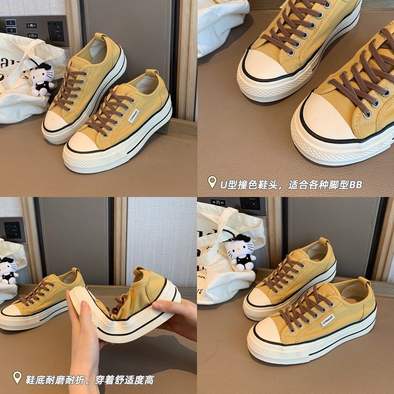 女大童日光e黄帆布鞋2025春夏季新款青少年百搭休闲板鞋学生运动,童鞋/婴儿鞋/亲子鞋,板鞋,淘宝优惠券,粉丝福利购,淘宝优惠卷