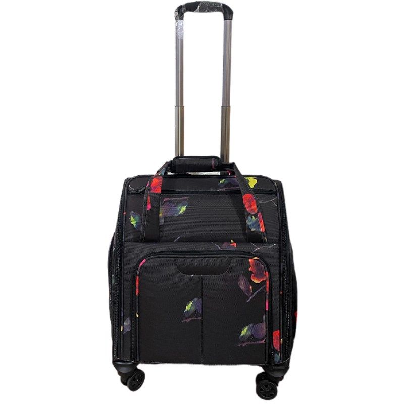 新式手风琴包拉杆箱包手提印花半硬包 L防水耐磨外出静音万向轮