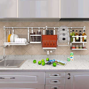 304不锈钢可折叠碗架沥水架免打孔锅盖架壁挂式刀板架筷子置物架