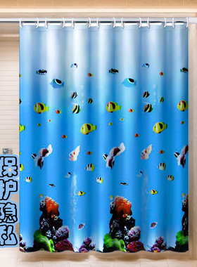 浴室PEVA洗澡防水帘防霉浴帘沐浴隔断洗澡窗帘卫生间门帘免打孔