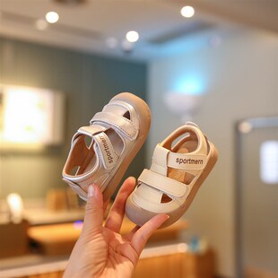 婴儿鞋子夏季新款凉n鞋女宝宝学步鞋包头防踢男宝沙滩鞋幼儿小童