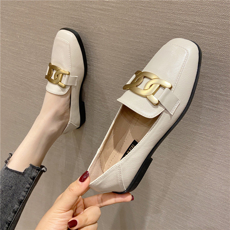 时尚两穿豆豆鞋女2023春季新款黑色软底平M底小皮鞋女英伦风仙女,女鞋,乐福鞋（豆豆鞋）,淘宝优惠券,粉丝福利购,淘宝优惠卷