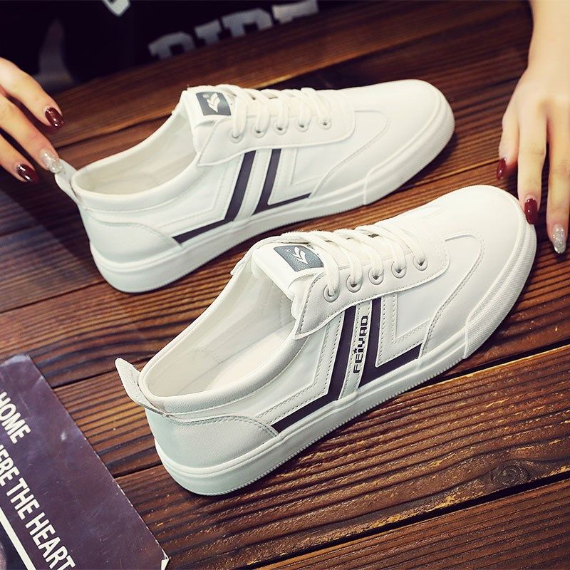 秋季透气大码女鞋2022新款低帮41-43休闲运动板鞋皮Y面百搭小白鞋,女鞋,休闲板鞋,淘宝优惠券,粉丝福利购,淘宝优惠卷
