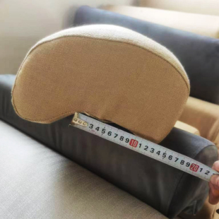 带铁柱子沙发头靠枕木头沙t发头枕带铁柱子靠枕套垫子套麻布艺靠