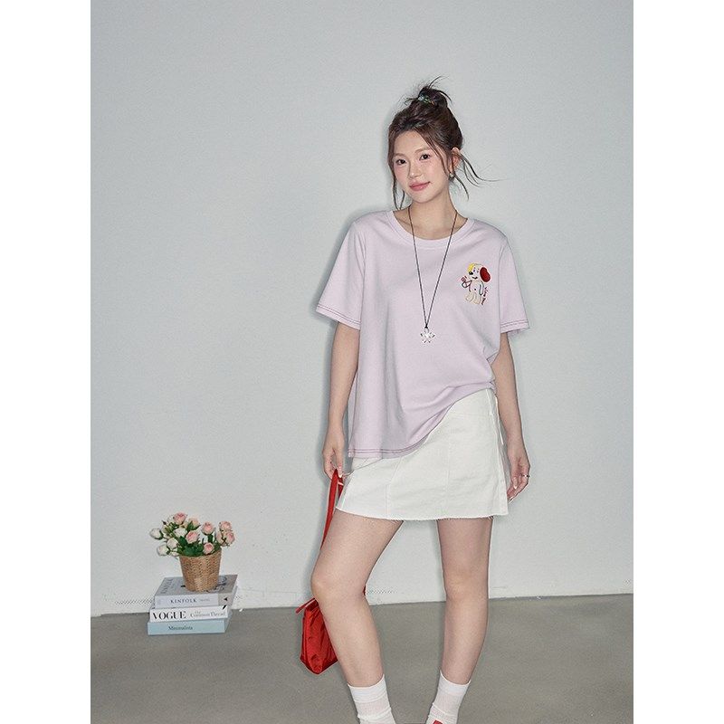 夏大大 莓粉色也太夏天了吧!微y胖显瘦2025夏季新款牛仔半裙A字裙,女装/女士精品,大码半身裙,淘宝优惠券,粉丝福利购,淘宝优惠卷