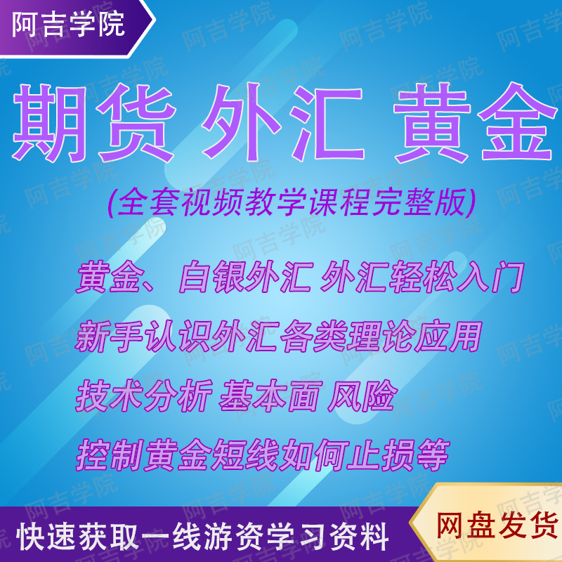 期货外汇黄金白银交易系统策略课程及资金管理高清视频教程全集