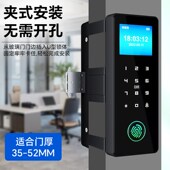 肯德基门智能锁框玻璃门指纹锁免单门铝合金门商铺密码 锁