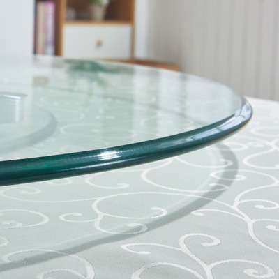 饭店旋转圆盘转盘 长方形餐桌转盘 家用钢化玻璃圆桌底座圆形转芯