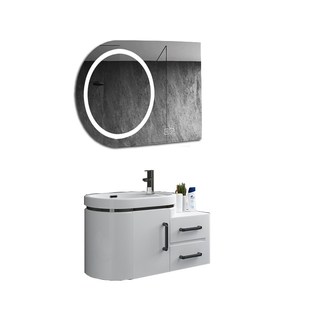 智能异形镜现代洗手台卫浴陶瓷盆洗漱浴室柜窄小户型防水