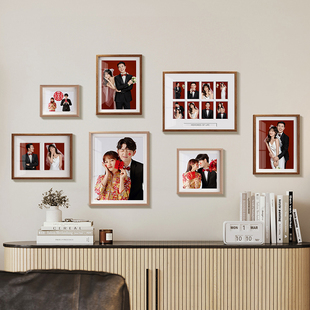 创意照片墙高级感客厅装 饰组合相框家庭墙面免打孔相框展示背景墙
