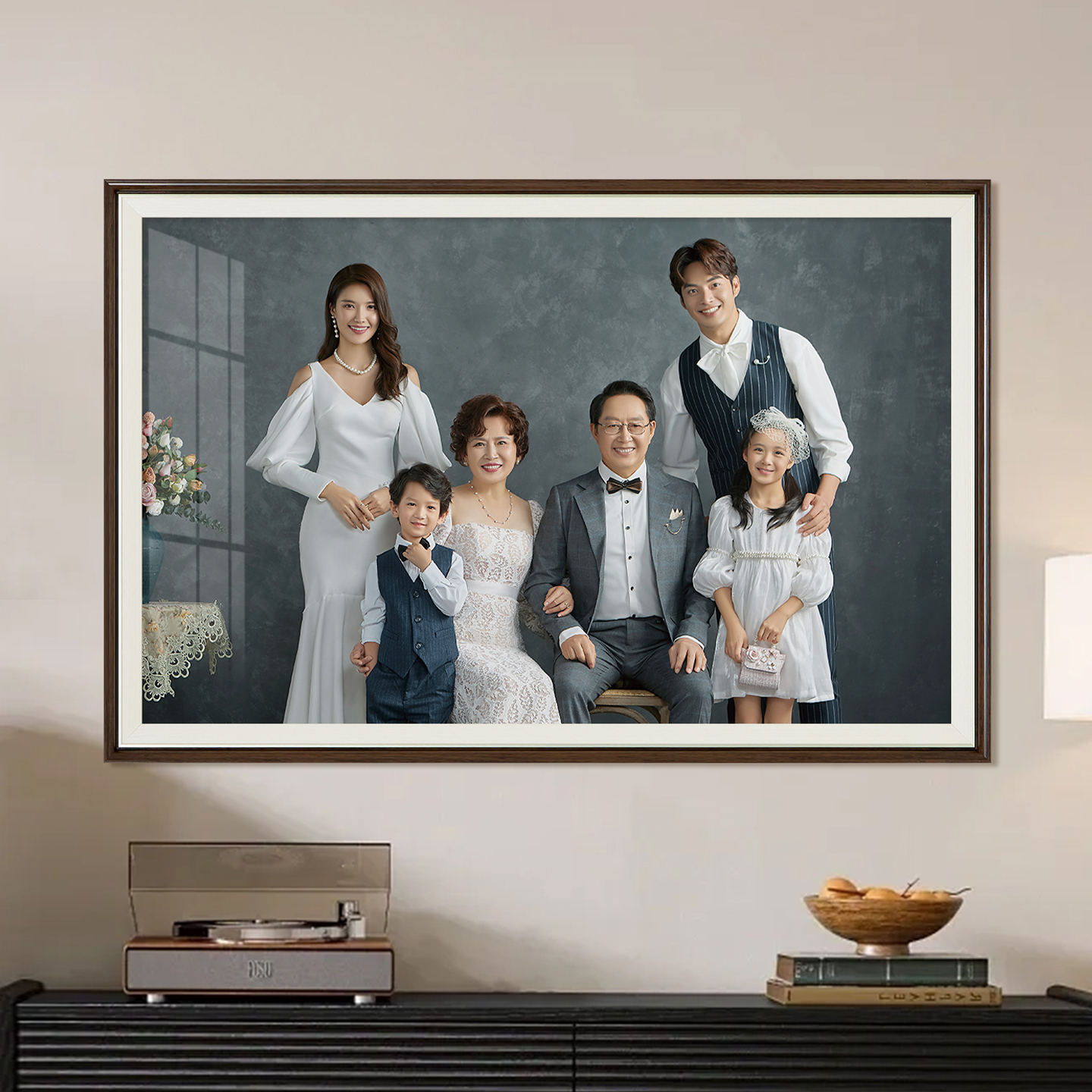 全家福相框挂墙免打孔加打印照片