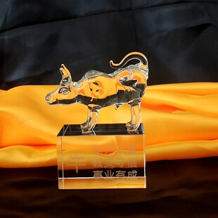 十二生肖招财水晶球定制礼品狗鼠牛虎兔蛇马羊猴鸡猪龙吉祥