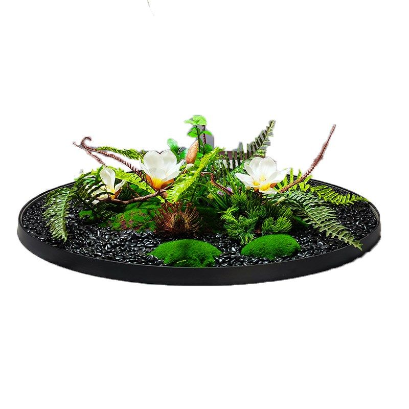 高端酒店大圆餐桌转盘中间摆仿真假氛围摆设装饰品艺,家居饰品,餐桌花艺,淘宝优惠券,粉丝福利购,淘宝优惠卷