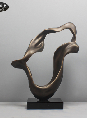 雕塑大摆件抽象艺术品摆设现代软装饰品玻璃钢家居售楼处客厅创意
