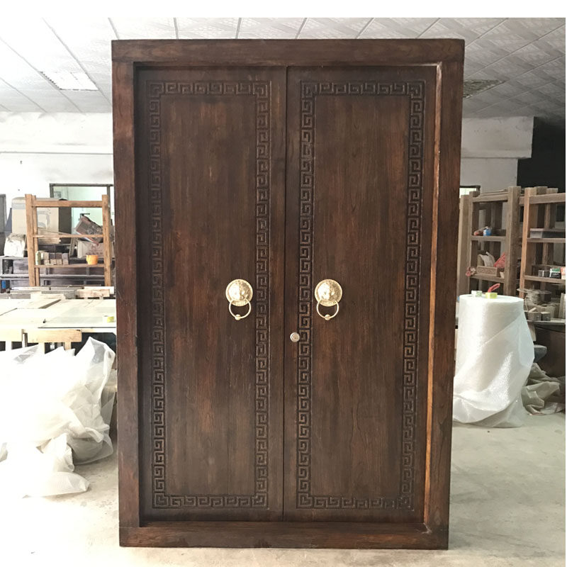 实木榆木大门别墅进户门茶楼自建房老式门会所庭院大门