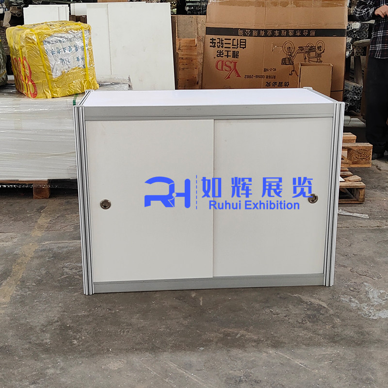 八棱柱咨询桌展会拆卸展桌参展展位前台接待桌铝合金型材桌子