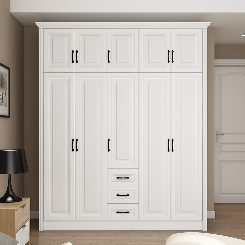 怡非现代经济型板式组装对门板式衣柜整体衣橱定制实木衣柜