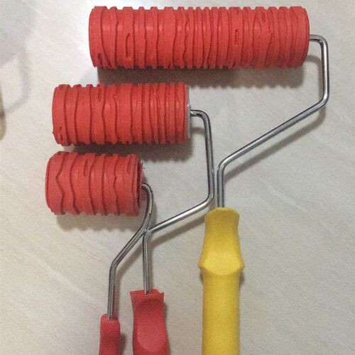 肌理漆 压滚筒 硅藻泥艺术漆压滚筒橡胶滚筒 树皮纹压工具