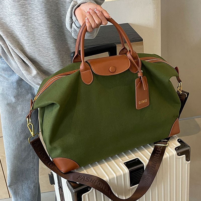 大容量手提短途旅行包女轻便行李包帆布便携出差旅游包待产收纳包