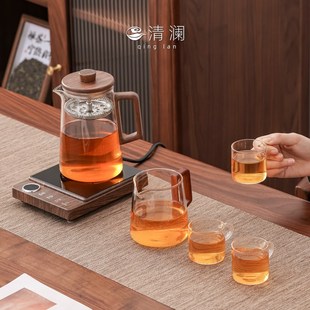 清澜玻璃泡茶壶耐高温茶水分离家用高端大容量办公室泡茶神器水壶